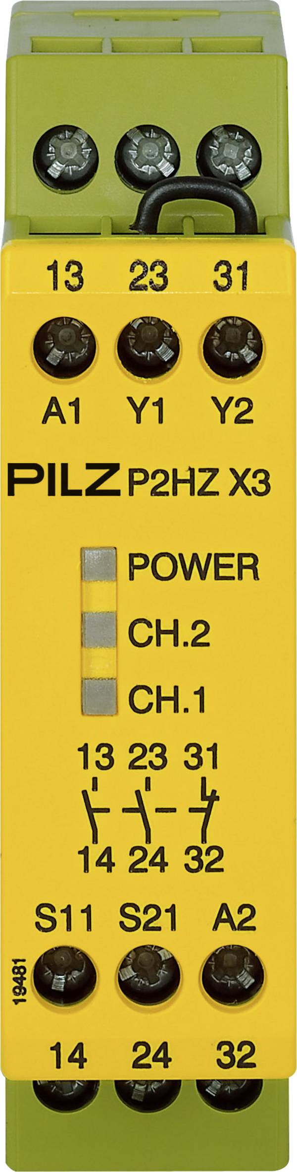 PILZ P2HZ X3 24VDC 2n/o 1n/c bezpečnostné relé, 24 V/DC, 2 spínacie, 1 rozpínací, (š x v x h) 22.5 x 87 x 121 mm, 774350, 1 ks