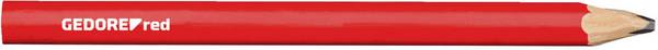 Gedore RED 3301432 Remeselná ceruzka L.175mm oválna červená 12ks. murárska ceruzka