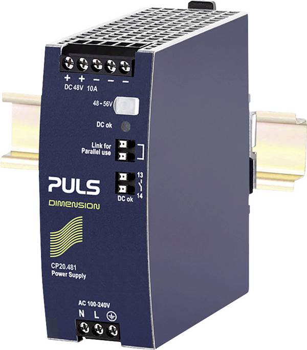 PULS  sieťový zdroj na montážnu lištu (DIN lištu), 48 V, 10 A, 480 W, výstupy 1 x