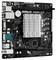 Základná doska ASRock N100DC-ITX s rôznymi portami a veľkým chladičom v strede.