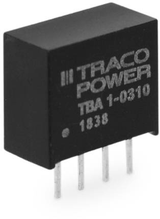 TracoPower TBA 1-0311 DC/DC-omformer, print 200 mA 1 W Antal udgange: 1 x Indhold 1 stk