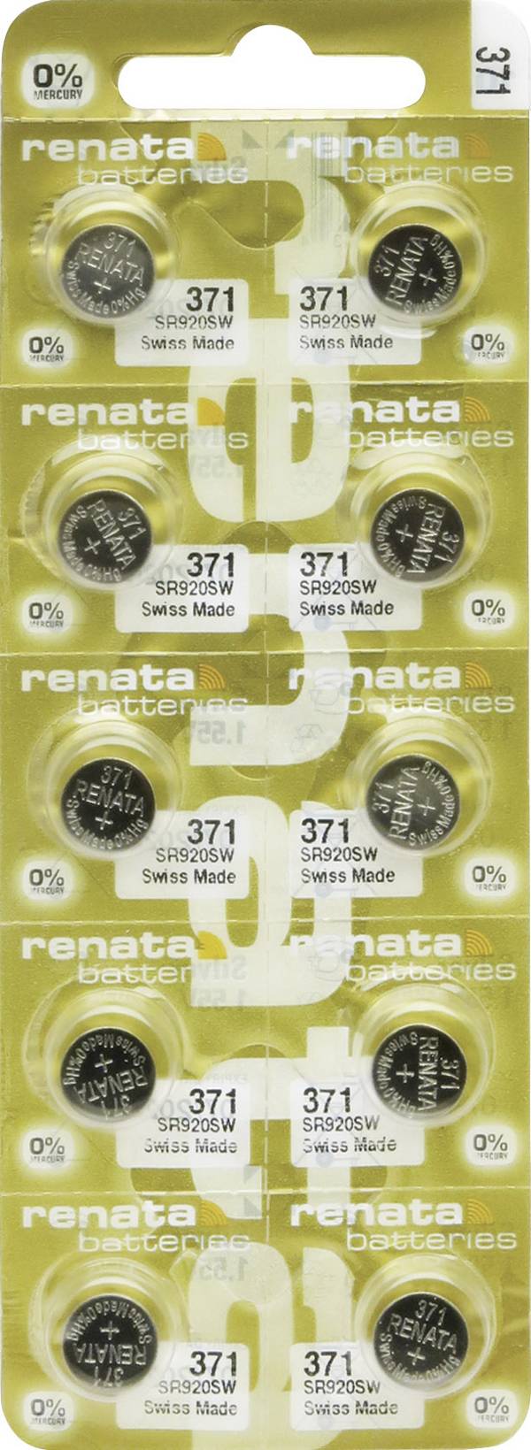 Renata  gombíková batéria  371  40 mAh  10 ks