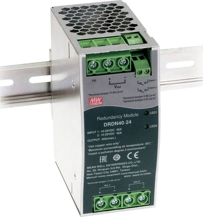 MW Mean Well DRDN40-24 Modulo ridondanza 40 A