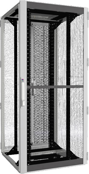 Sieťový / serverový stojan, vetrané dvere, 19 -palcový montážny rám, BHT 800x1800x800