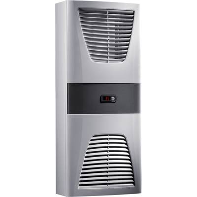 Sivý elektrický teplovzdušný ventilátor s vetracími mriežkami hore a dole; v strede displej s červeným teplotným ukazovateľom '35'.