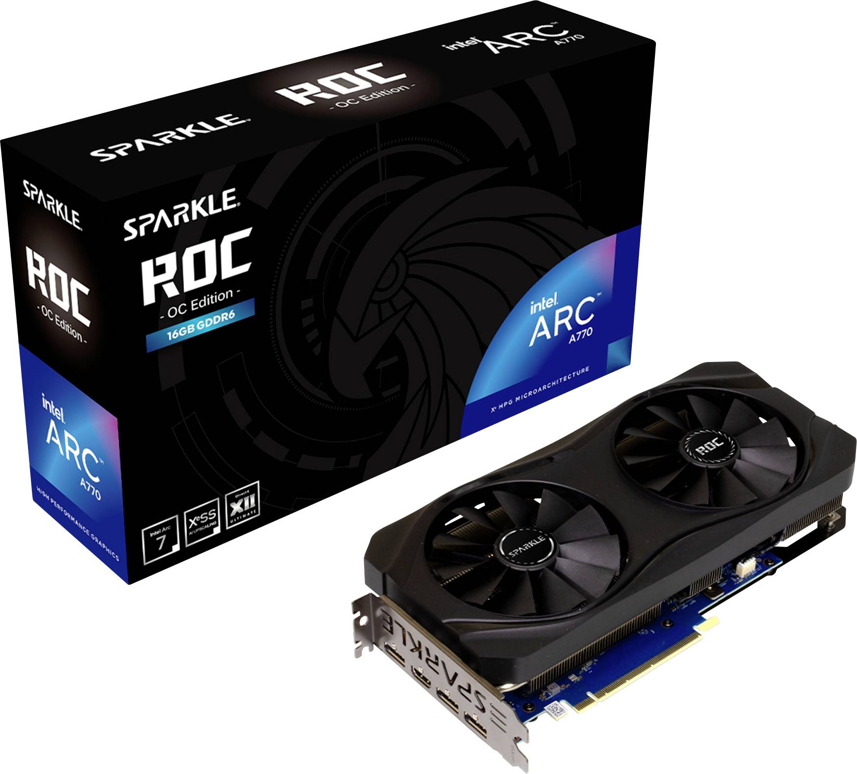 Sparkle Scheda grafica Intel Arc™ A770 ROC OC 16 GB RAM GDDR6 PCIe x16 HDMI ™, DisplayPort Illuminazione RGB , Con overclocking