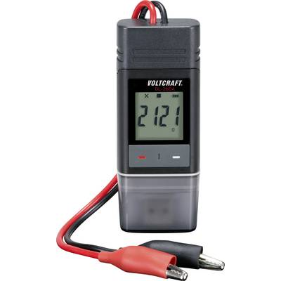 Digitálny multimeter s hodnotou na displeji '2121'. Má čierne a červené meracie hroty a je označený nápisom 'Voltcraft DL-260A'.