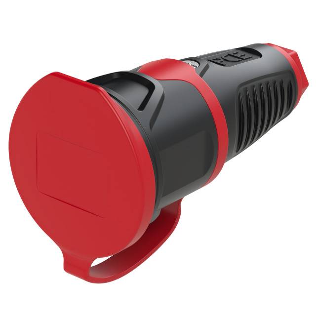 PCE 2511-sr Presa di sicurezza Gomma, Termoplastico 250 V Nero, Rosso IP54