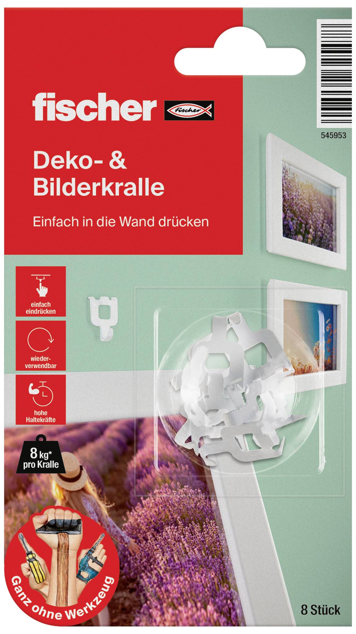 Fischer 545953 fischer fotohaak 8 st. 8 stuk(s) afbeelding