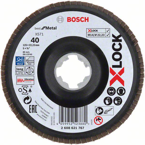 Bosch Accessories 2608621767 X-LOCK Lamellenschijf Diameter 125 mm 1 stuk(s) afbeelding