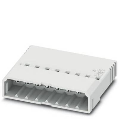 Biela plastová svorka s viacerými otvormi, používaná na elektrické pripojenia v elektronických zariadeniach.
