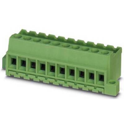 Zelený elektrický konektor s viacerými zásuvkami, vhodný na použitie v elektronických obvodoch.