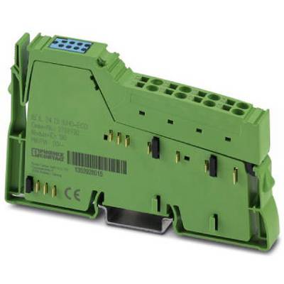 Zelená elektrická súčiastka s viacerými prípojkami a konektormi, pravdepodobne modul na elektrické prepojenie.