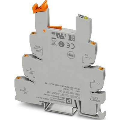 Sivý elektrický relé modul s oranžovými svorkami, označený štítkami 'Z1', 'Z2' a 'Y1', 'Y2'. Viditeľné CE označenie a skúšobná značka.