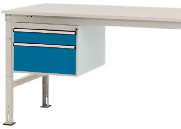 Manuflex ZB4563.0002  Spodná konštrukcia domu, stacionárne, využiteľná výška 300 mm s 2 zásuvkami. Pre hĺbku stola 1000 mm