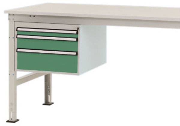Manuflex ZB4664.6011  Spodná konštrukcia domu, stacionárne, využiteľná výška 300 mm s 3 zásuvkami. Pre hĺbku stola 1200 mm