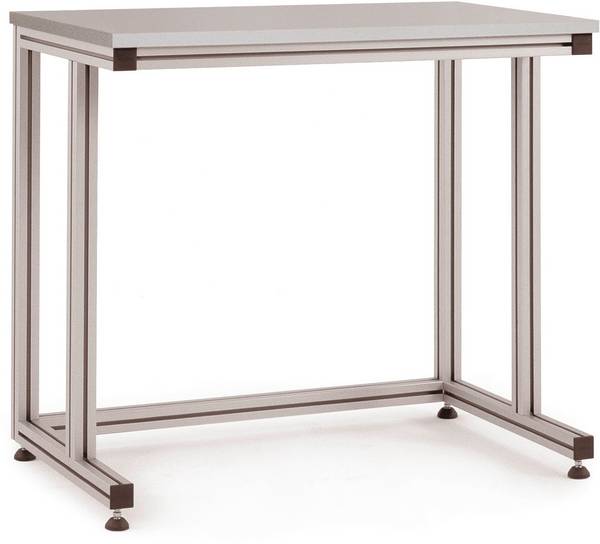 Manuflex AA5117 ALU stolový stôl s plastovou doskou pre sedenie, šxhxv = 2000 x 800 x 750-767 mm