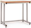 Manuflex AA5113 ALU stolový stôl s plastovou doskou pre sedenie, šxhxv = 2000 x 800 x 768-785 mm sivá