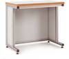 Manuflex AA5112 ALU stolový stôl s linoleovou doskou pre sedenie, ŠxHxV = 2000 x 800 x 750-767 mm Noční šedá
