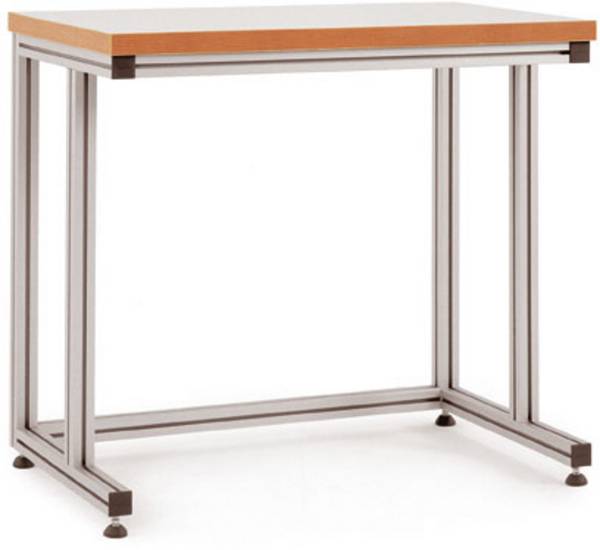 Manuflex AA7053 ALU stolový stôl s plastovou doskou pre stojace aktivity, ŠxHxV = 1500 x 800 x 918-935 mm