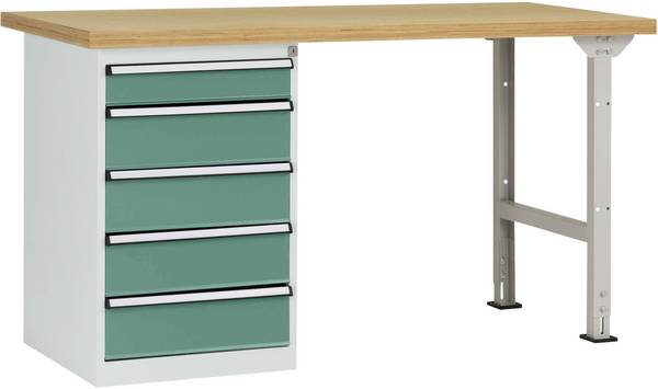 Manuflex WC5104.0001 Systém pracovnej dosky COMBI model 4 s multiplexnou doskou, ŠxHxH = 1500 x 700 x 840 mm (š x v x h) 1500 x 800 x 700 mm