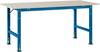 Manuflex AS0011.5007 Baliaci stôl PACKPOOL Standard s melamínovou doskou, š xhxv = 1500 x 800 x 760-870 mm, brilantné modrá (RAL 5007)