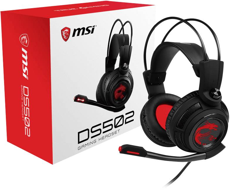 MSI DS502 Headset uzavretá (Over Ear) káblové, S37-2100911-SV1, 7.1 Surround, čierna, Redukcia šumu mikrofónu-4