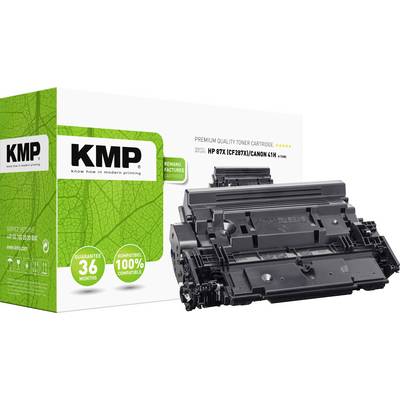 Tonerová kazeta a balenie značky KMP, vhodné pre tlačiarne HP a Canon, so zárukou 36 mesiacov a 100% kompatibilitou.
