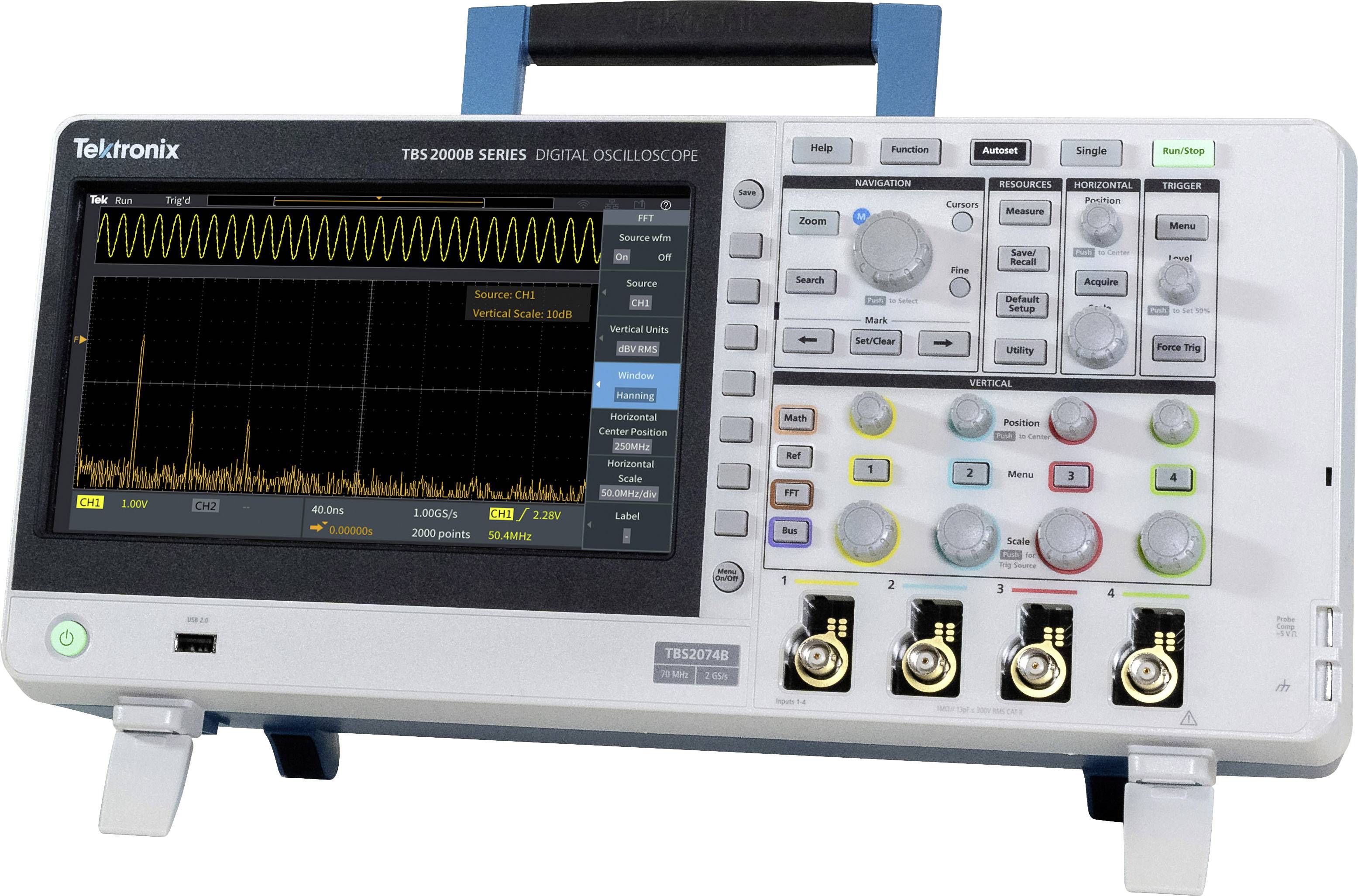 Tektronix TBS2204B Oscilloscopio digitale 200 MHz 2 Gsa/s 8 Bit 1 pz.