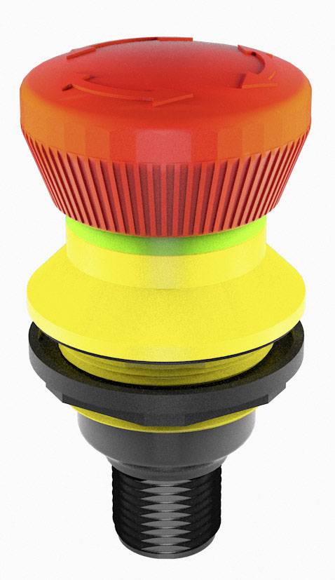 Schlegel FRVKOO_C001 Pulsante di arresto di emergenza a fungo 2 NC IP65, IP67 1 pz.