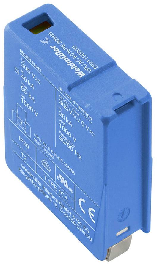 Weidmüller 2591190000 VPU AC II 0 N-PE 305/65 náhradný modul prepätia 65 kA 1 ks