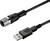 USB kábel sa pripája s konektorom s kovovým skrutkovým spojom na strane samca.