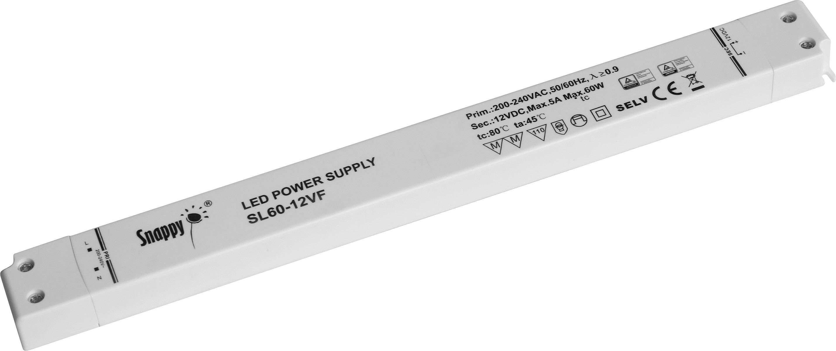 Dehner Elektronik SL60-24VF napájací zdroj pre LED, LED driver konštantné napätie 60 W 2.5 A 24 V ochrana proti prepätiu, prepätia
