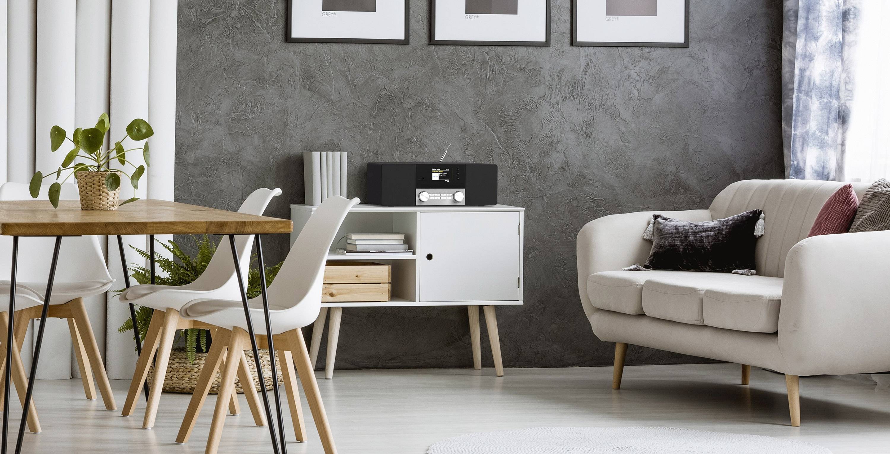 TechniSat DIGITRADIO 4 C Radio da tavolo DAB+, FM, DAB Bluetooth Nero / Argento