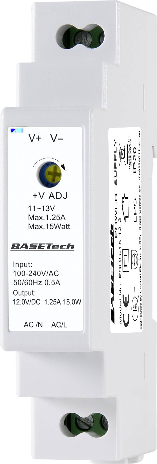 Jednotka napájania pre LED aplikácie, so vstupným napätím 100-240V AC a výstupom 12V DC, max. 1,25A.