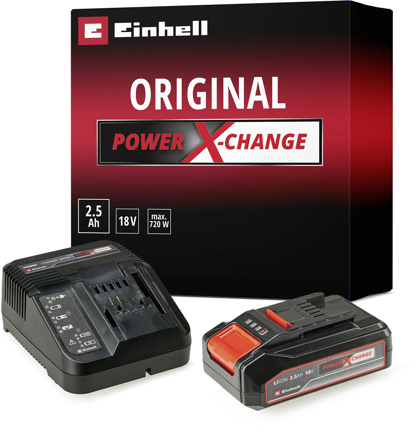 Einhell 4512097-Aktion PXC Starter Kit 18V 2,5Ah Power X-Change Batteria dellutensile e caricabatterie 18 V 2.5 Ah Li-Ion