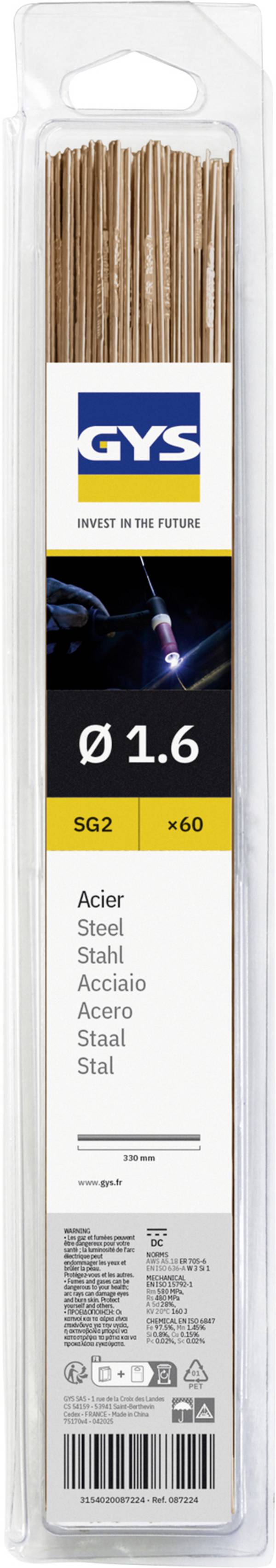 Toparc 087224 Zváracie tyče WIG SG2
