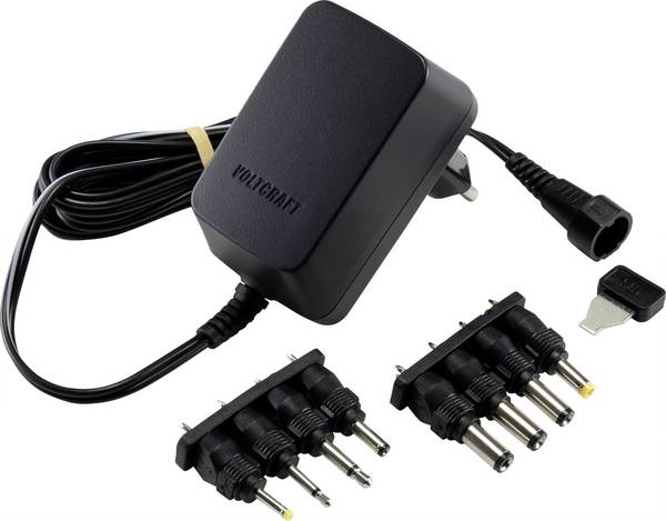 VOLTCRAFT USPS-600N-L zásuvkový adaptér s redukciami, nastaviteľný, 3 V/DC, 4.5 V/DC, 5 V/DC, 6 V/DC, 7.5 V/DC, 9 V/DC, 12 V/DC, 0.6 A, 7.2 W, regulovateľné výstupné napätie, VC-11258680