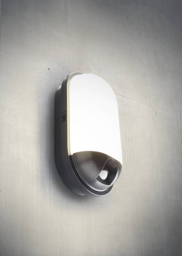 Heitronic TOLEDO 500648 LED vonkajšie nástenné osvetlenie s PIR senzorom pevne zabudované LED osvetlenie  20 W LED  čierna