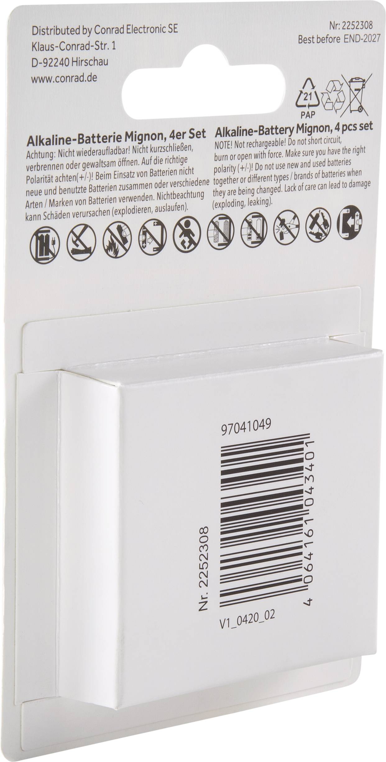 Conrad energy Extreme Power LR06 tužková batéria typu AA alkalicko-mangánová, 1.5 V, 4 ks-1