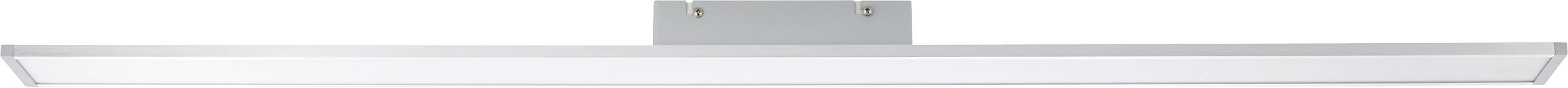 Dlhé, obdĺžnikové LED svietidlo so strieborným krytom, vhodné pre osvetlenie kancelárskych alebo obytných priestorov.
