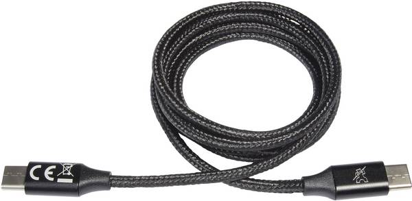 ProCar Nabíjací kábel USB USB 2.0 USB-C ® zástrčka 1.00 m čierna flexibilný 52009000