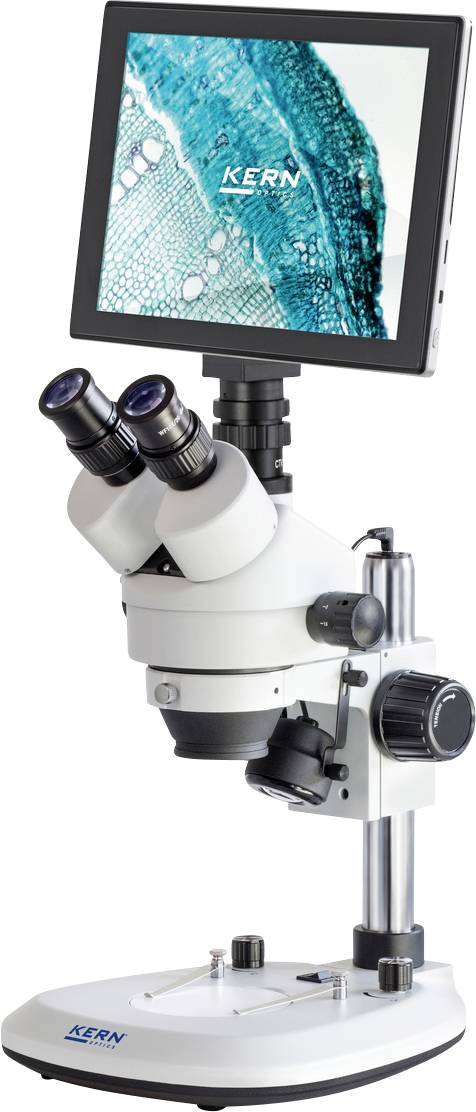 Kern OZL 464T241 OZL 464T241 Stereomicroscoop Trinoculair 45 x Opvallend licht, Doorvallend licht