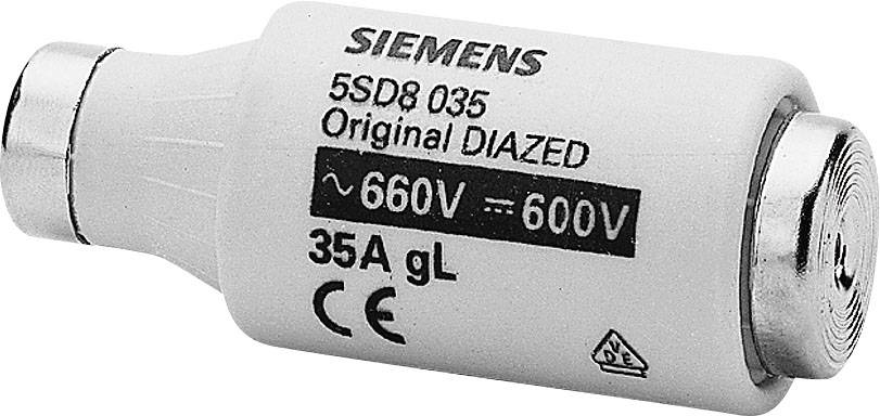 Poistka s nápisom 'SIEMENS Original DIAZED 660V 35A'.