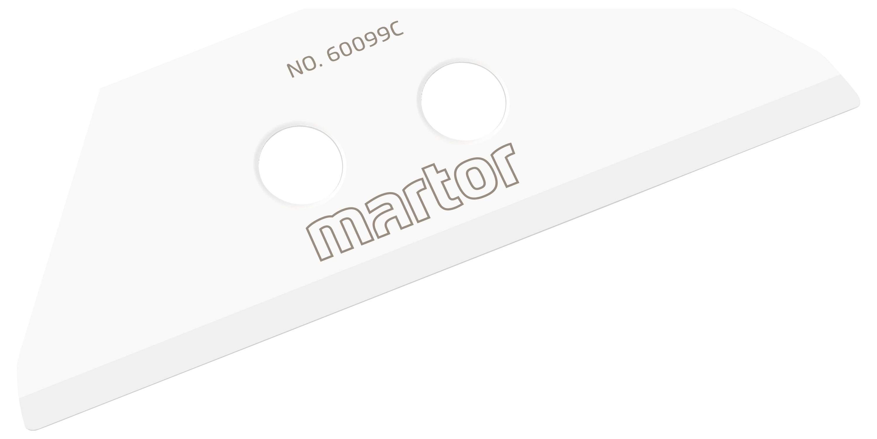Čepeľ s dvoma otvormi s nápisom 'martor' a číslom 'No. 60099C'.