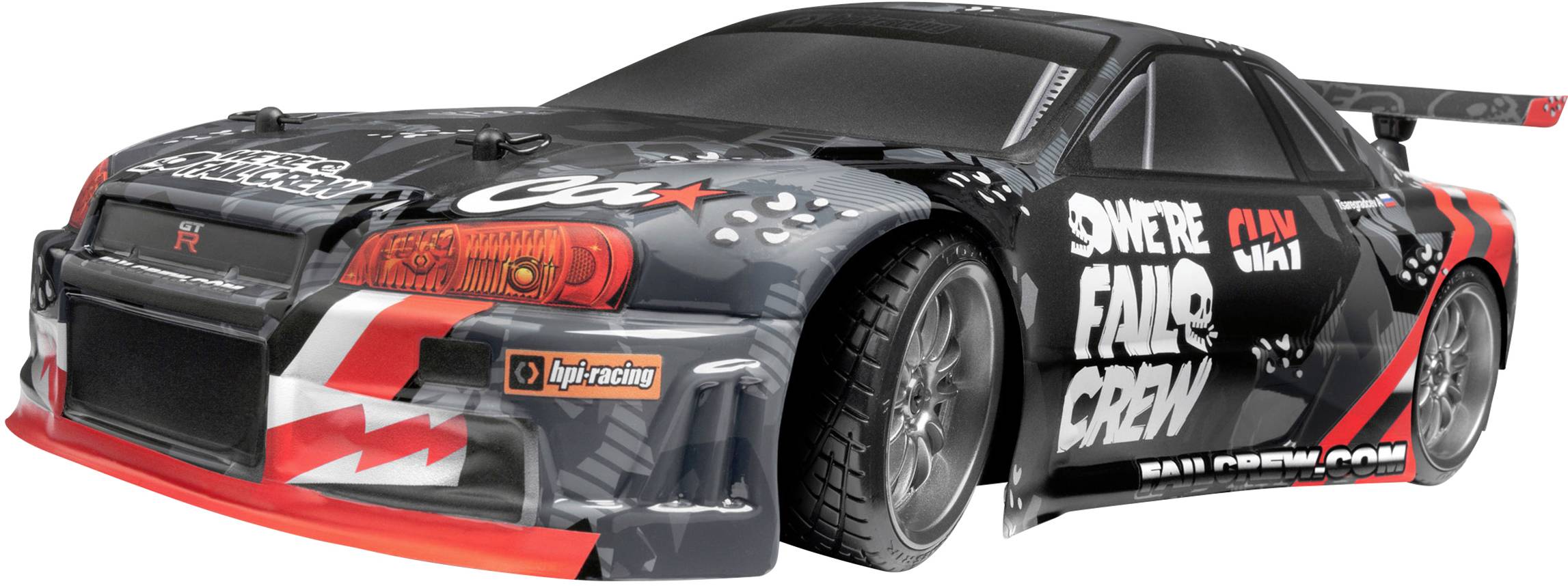 HPI Racing E10 Drift Nissan Skyline R34 GT-R komutátorový 1:10 RC model  auta elektrický cestný model 4WD (4x4) 100% RT