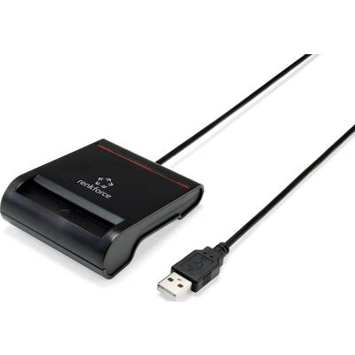 Čierny USB čítač kariet s dlhým káblom na čítanie a zápis pamäťových kariet.