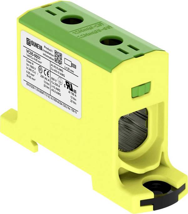 Ouneva Group VC05-0051 blok rozvádzača skrutkovací žltozelená 1 ks