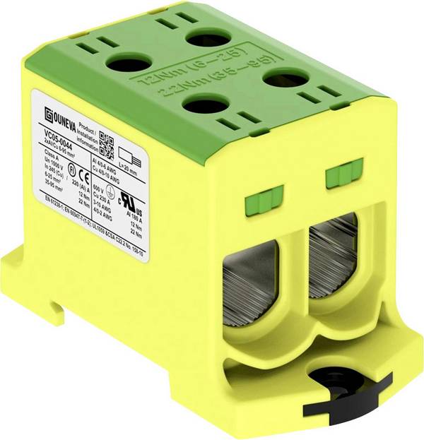 Ouneva Group VC05-0044 blok rozvádzača skrutkovací žltozelená 1 ks