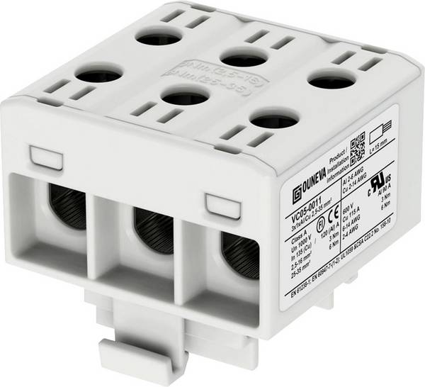 Ouneva Group VC05-0011 blok rozvádzača skrutkovací sivá 1 ks